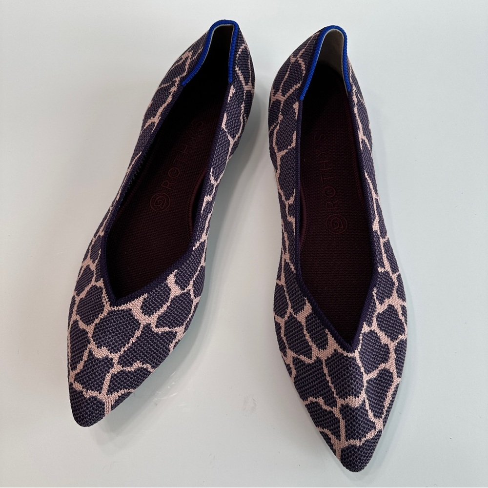 NEW Rothy's Violet Giraffe The Point - Women's Size 10.5